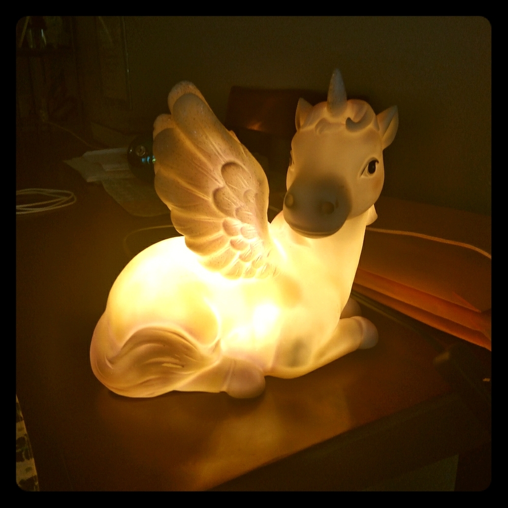 Unicorn lamp and night light